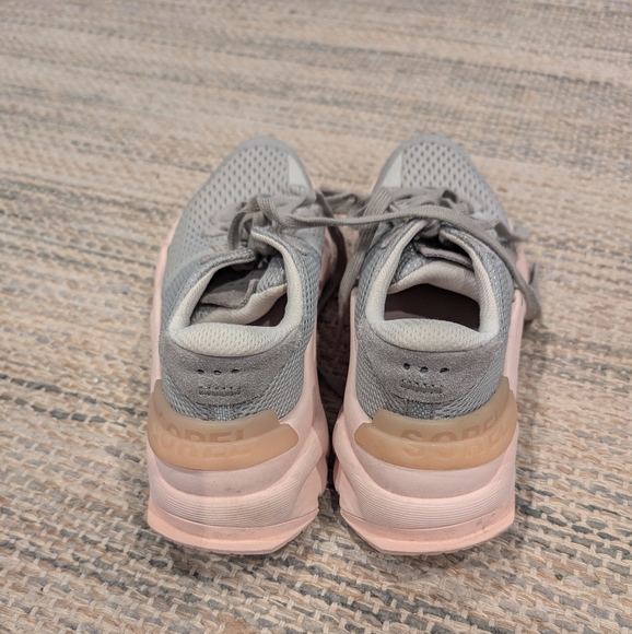 Sorel Womens Kinetic Rnegd Lace Shoes pink grey size 8.5 - Picture 3 of 5